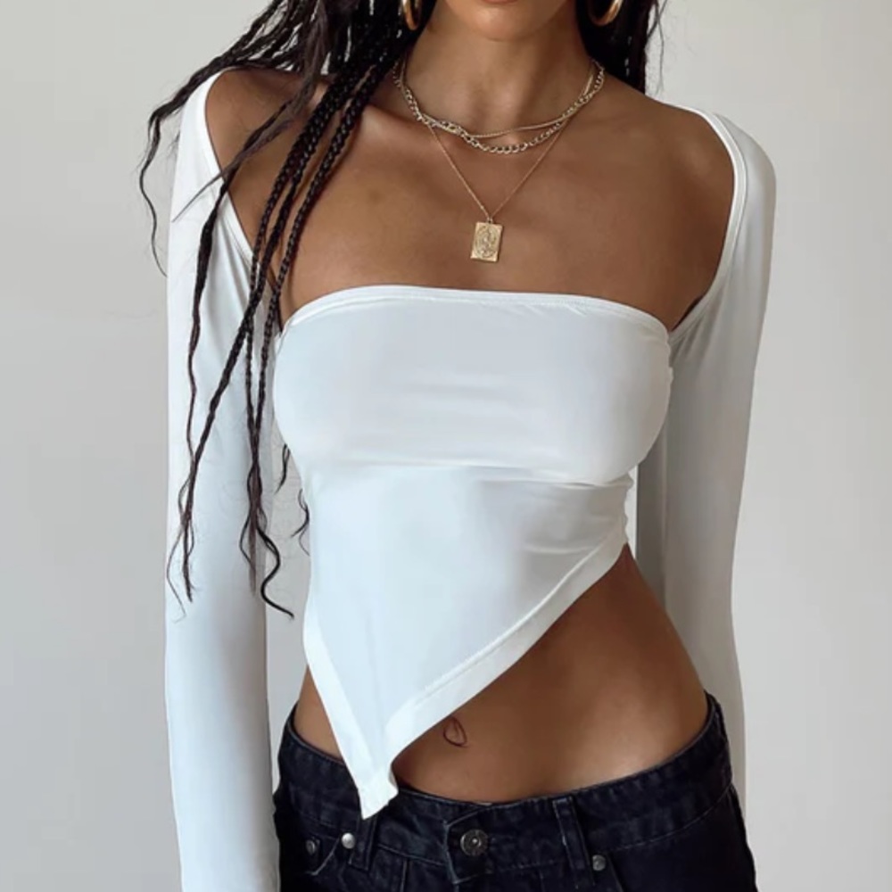 princess polly Koslo Eco Nylon Bolero Top set in white